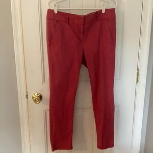 LOFT Cherry Red Straight Leg Pants